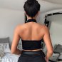 Crop Top Sexy Black Backless