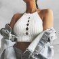 Cut Out Halter Neck Crop Top Women