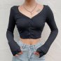 E-girl Stretchy Long Sleeve Crop Top