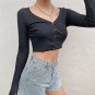 E-girl Stretchy Long Sleeve Crop Top