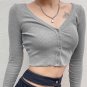 E-girl Stretchy Long Sleeve Crop Top