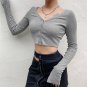 E-girl Stretchy Long Sleeve Crop Top