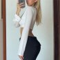 Fall Winter Sexy Cut Out Crop Top