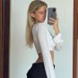 Fall Winter Sexy Cut Out Crop Top