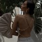 Fashion Metal Gold Chain Crop Top