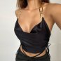 Fashion Satin Chain Crop Top Summer