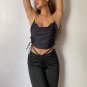 Fashion Satin Chain Crop Top Summer