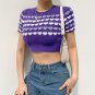 Fashion Summer O-Neck Slim Crop Top