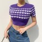 Fashion Summer O-Neck Slim Crop Top
