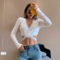 Girls Wrap Crop Top Long Sleeve