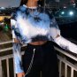 Hollow Out Long Sleeve Crop Top