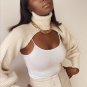 Knitted Turtleneck  Crop Top