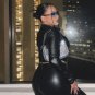 Leather Black Shirt Pleated Crop Top