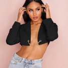 Long Sleeve Blazer Fashion Crop Top