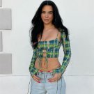 Long Sleeve Crop Top Sexy Backless