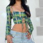 Long Sleeve Crop Top Sexy Backless