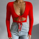 Long Sleeve Skinny Sexy Crop Top