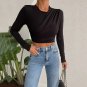 O Neck 2021 Brown Crop Top
