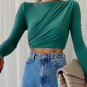 O Neck 2021 Brown Crop Top