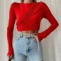 O Neck 2021 Brown Crop Top