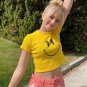 O Neck Short Sleeve Basic Crop Top