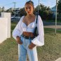 Off Shoulder Lace-up Crop Top