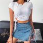 O-Neck White Crop Top