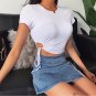O-Neck White Crop Top