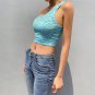 One-shoulder Sleeveless Crop Top
