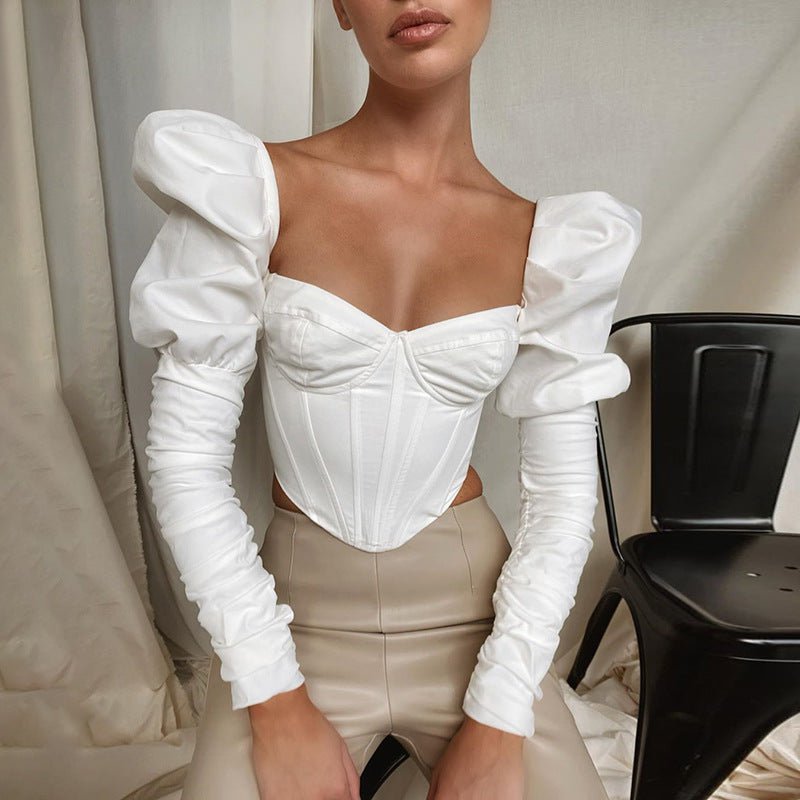 Puff Sleeve Crop Top