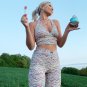Ripple Print Crop Top Ladies Purple