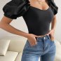 Sexy Crop Top Puff Sleeve