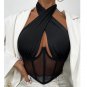 Sexy Cross Halter Crop Top