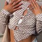 Sexy Flare Sleeve Hollow Out Crop Top