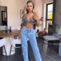 Sexy Halter Push Up Solid Crop Top