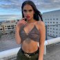 Sexy Halter Push Up Solid Crop Top