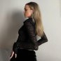 Sexy Lace See Long Sleeve Crop Top