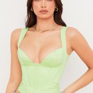 Sexy Satin Boned Crop Top Cropped