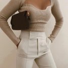 Sexy Square Collar Casual Crop Top