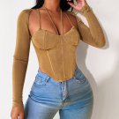 Sexy Top Women Crop Top Long Sleeve
