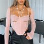 Sexy Top Women Crop Top Long Sleeve