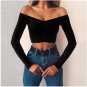 Sexy V Neck Long Sleeve Crop Top