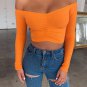 Sexy V Neck Long Sleeve Crop Top
