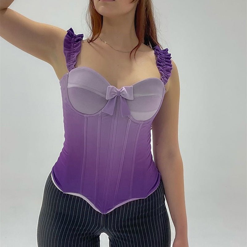 Sleeveless Corset Crop Top