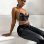 Sleeveless Solid Patchwork Crop Top
