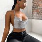 Sleeveless Solid Patchwork Crop Top