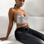 Sleeveless Solid Patchwork Crop Top