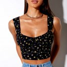 Sleeveless Square Collar Sling Crop Top