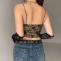 Sleeveless V Neck Sexy Lace Crop Top