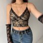Sleeveless V Neck Sexy Lace Crop Top